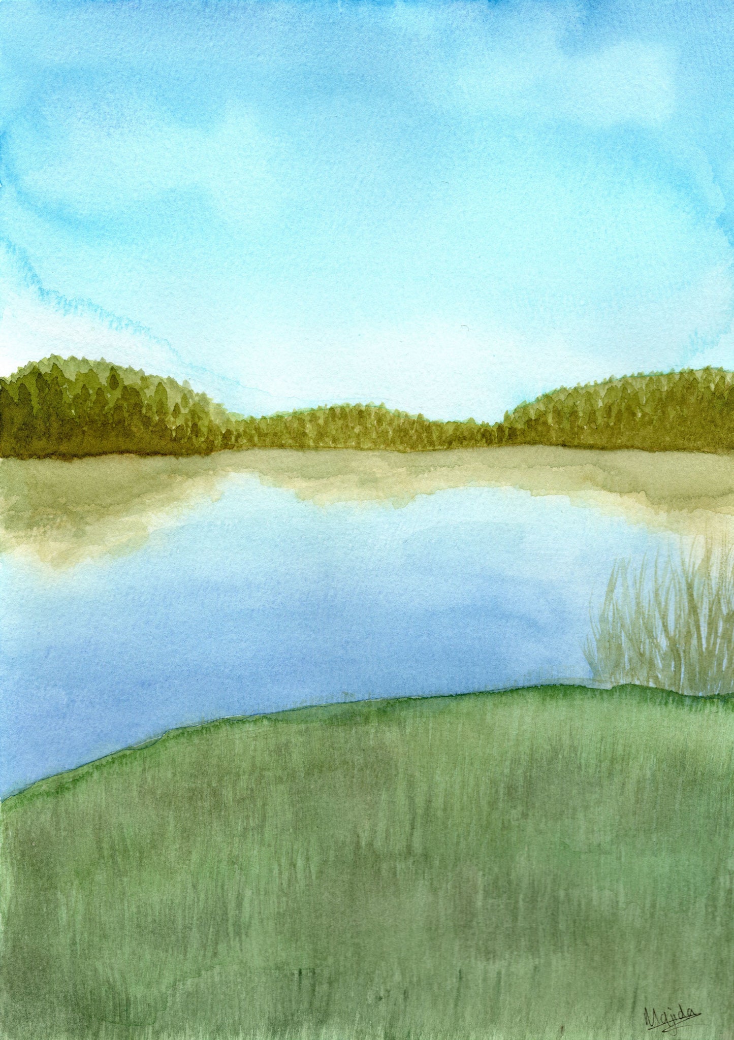 Peace By The Lake - original art