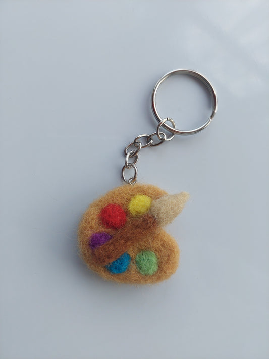 Paint palette keyring