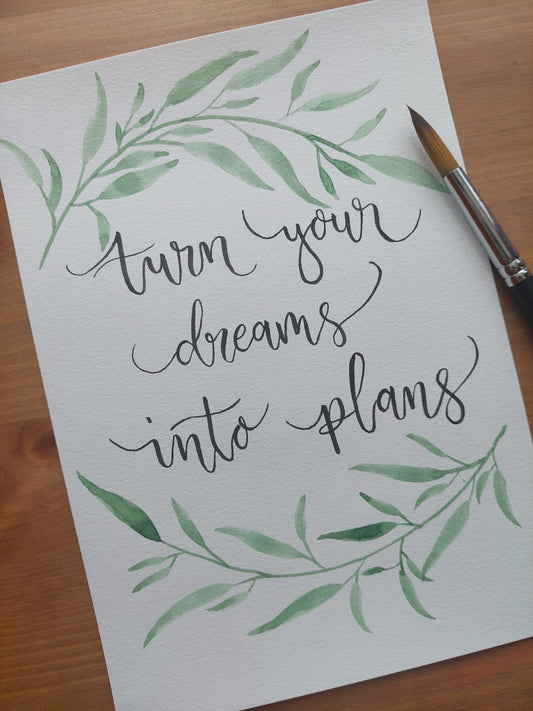 "Dreams To Plans" - original art