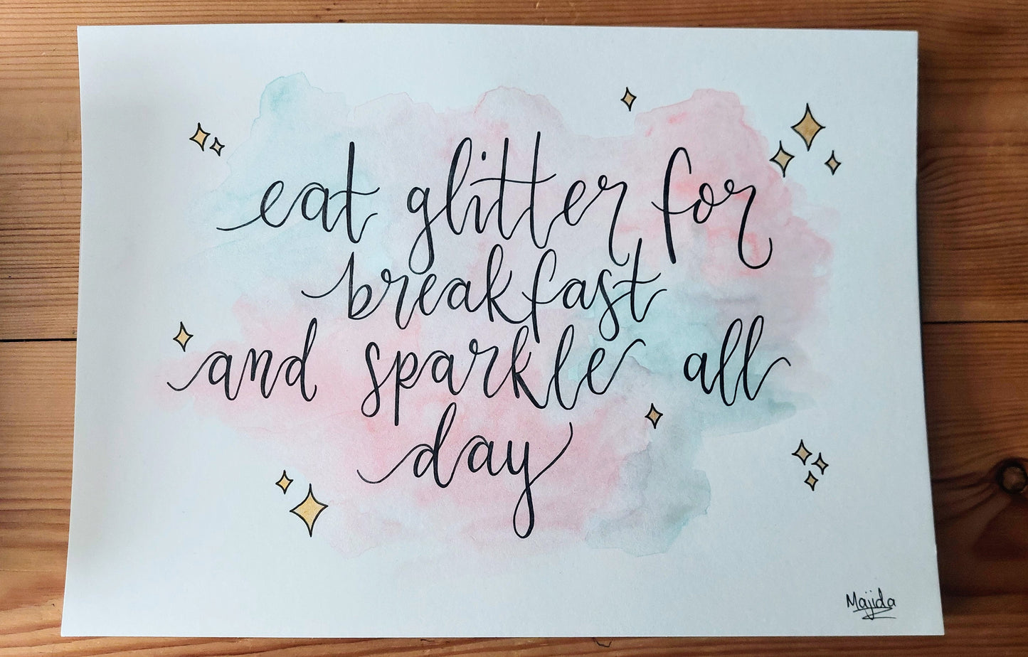 Eat Glitter - original art