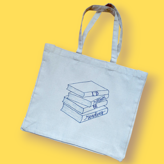 "Rather Be Reading" - tote bag