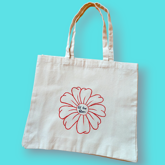 Let Love Bloom - tote Bag
