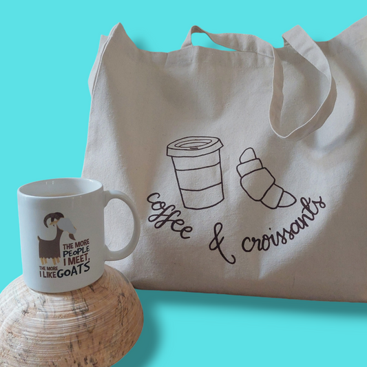 Coffee & Croissants - tote bag