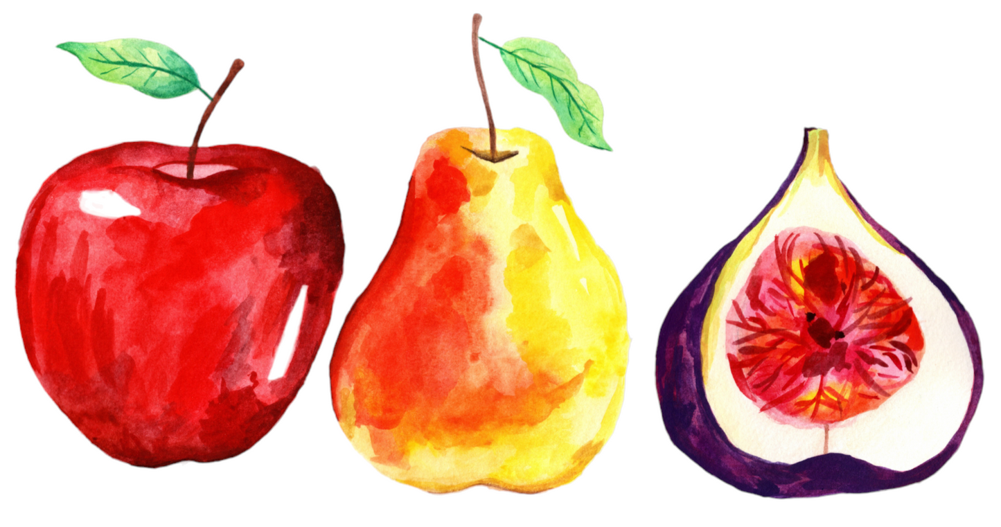 Apple, Pear, Fig - art print