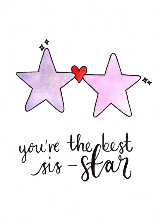 You're the best sis-star - card